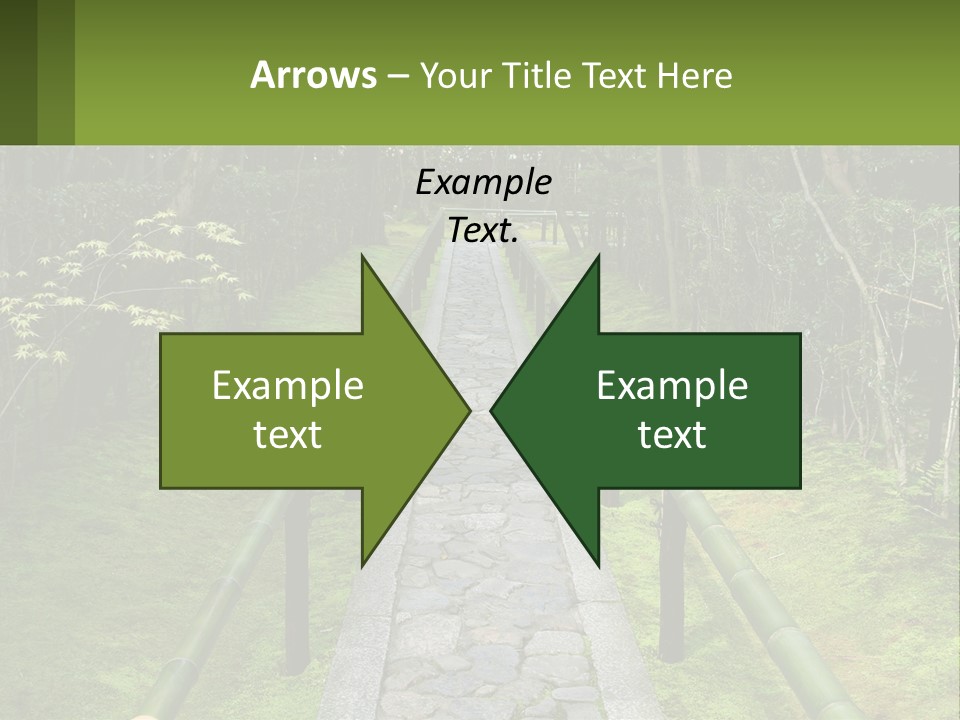 A Stone Path In The Middle Of A Forest PowerPoint Template