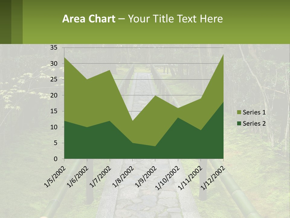 A Stone Path In The Middle Of A Forest PowerPoint Template