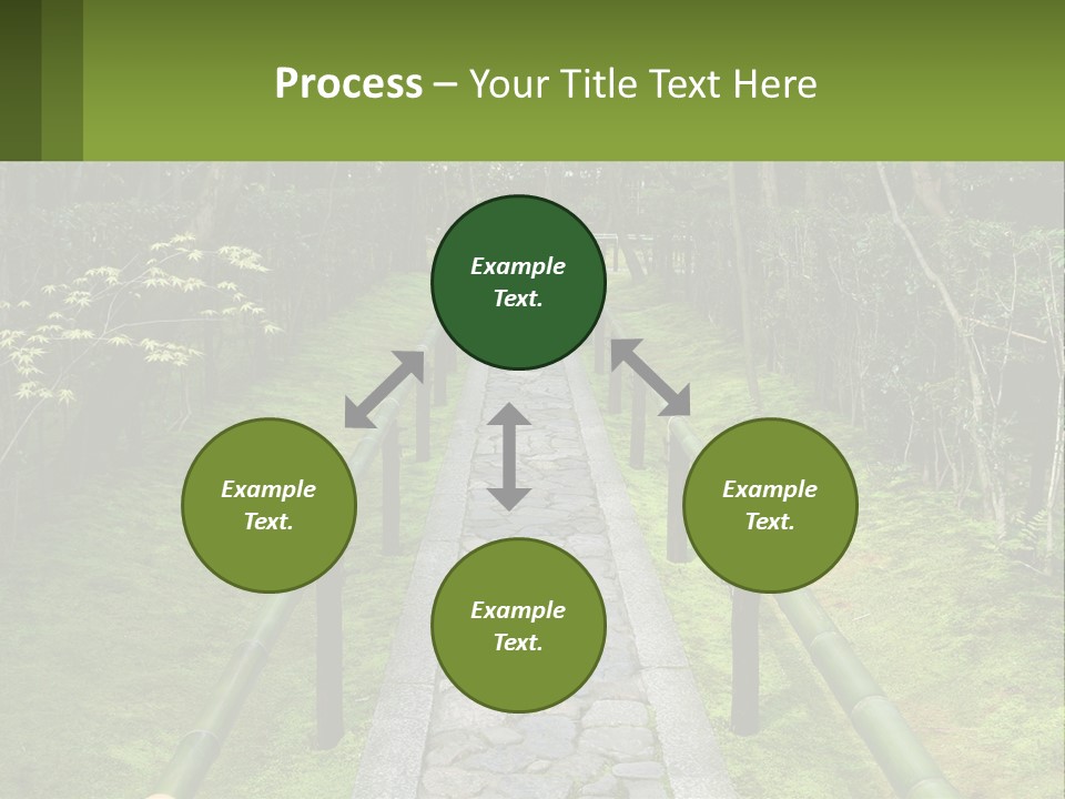 A Stone Path In The Middle Of A Forest PowerPoint Template
