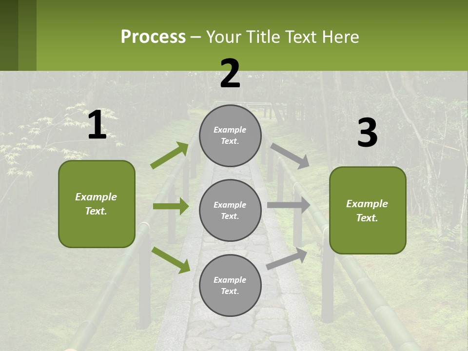 A Stone Path In The Middle Of A Forest PowerPoint Template