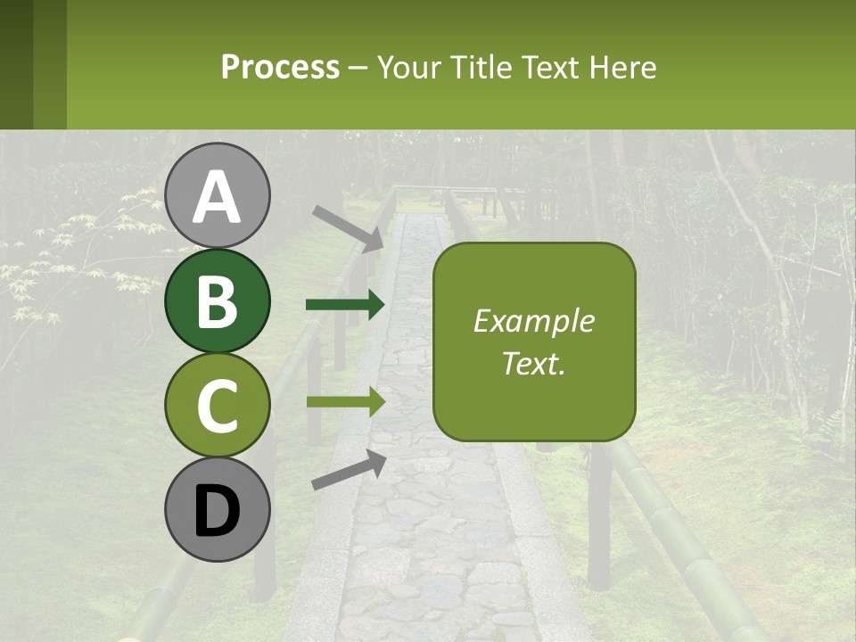 A Stone Path In The Middle Of A Forest PowerPoint Template