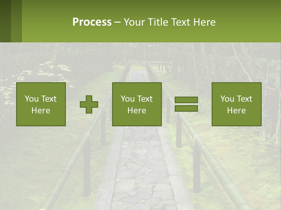 A Stone Path In The Middle Of A Forest PowerPoint Template