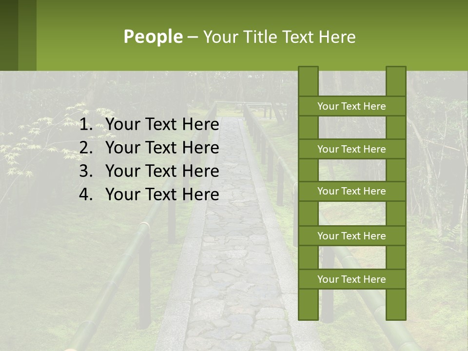 A Stone Path In The Middle Of A Forest PowerPoint Template