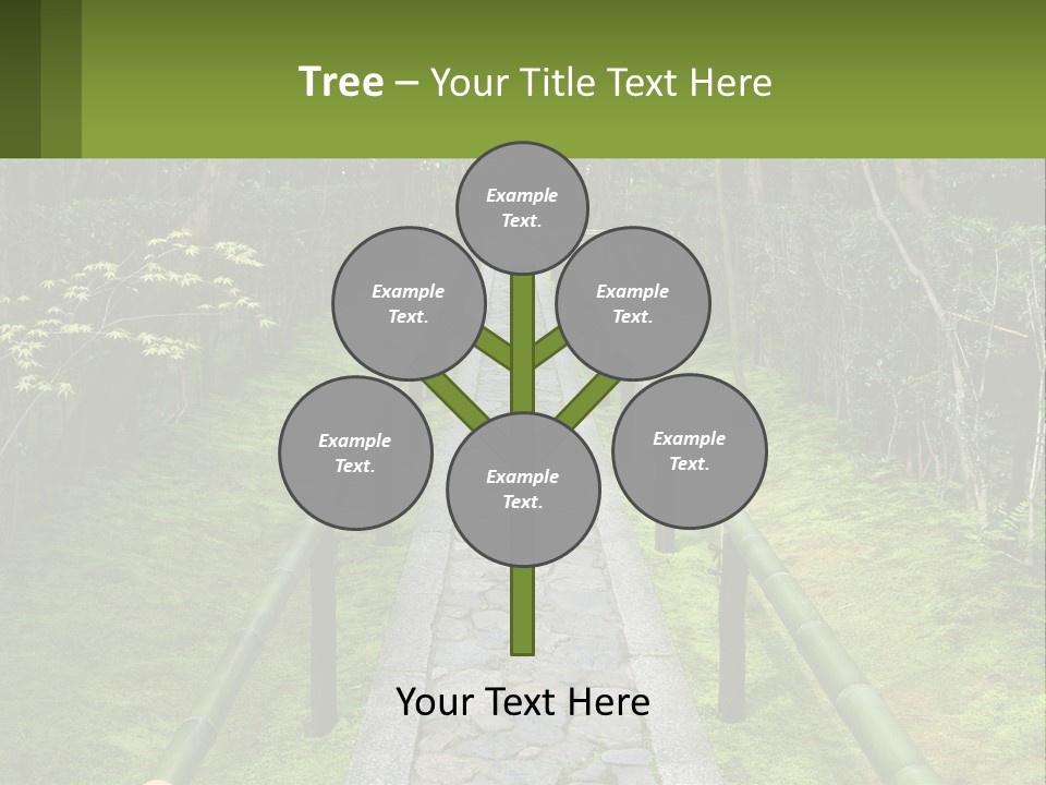 A Stone Path In The Middle Of A Forest PowerPoint Template