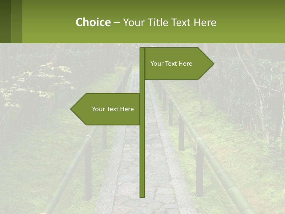 A Stone Path In The Middle Of A Forest PowerPoint Template
