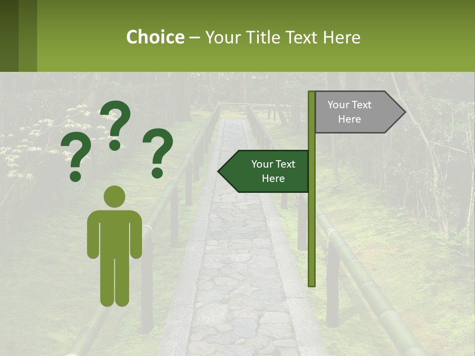 A Stone Path In The Middle Of A Forest PowerPoint Template