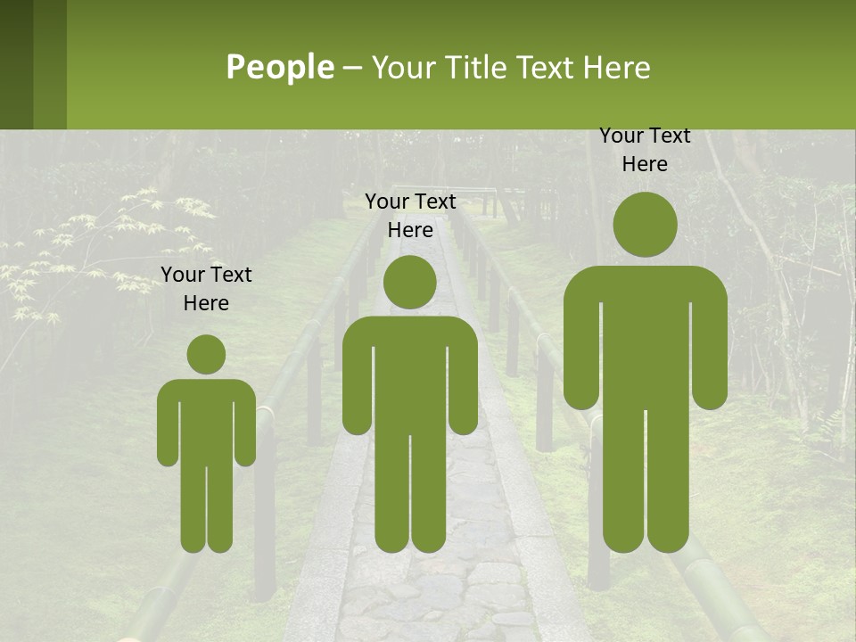 A Stone Path In The Middle Of A Forest PowerPoint Template