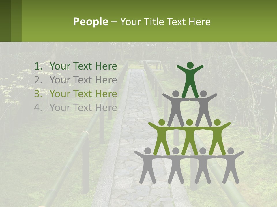 A Stone Path In The Middle Of A Forest PowerPoint Template