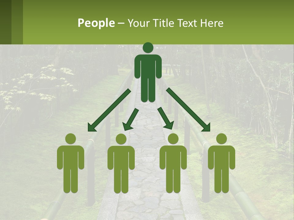 A Stone Path In The Middle Of A Forest PowerPoint Template