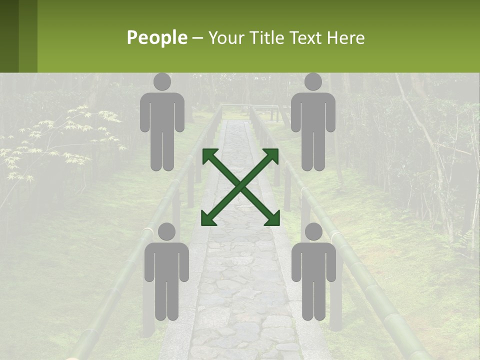 A Stone Path In The Middle Of A Forest PowerPoint Template