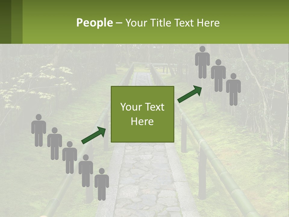 A Stone Path In The Middle Of A Forest PowerPoint Template