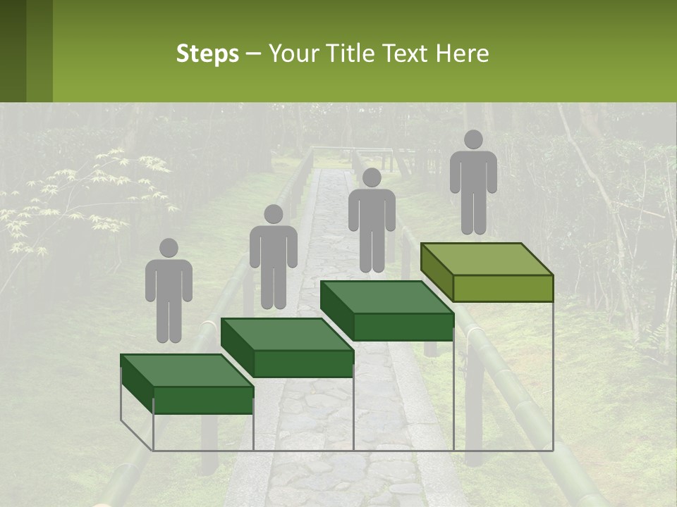 A Stone Path In The Middle Of A Forest PowerPoint Template