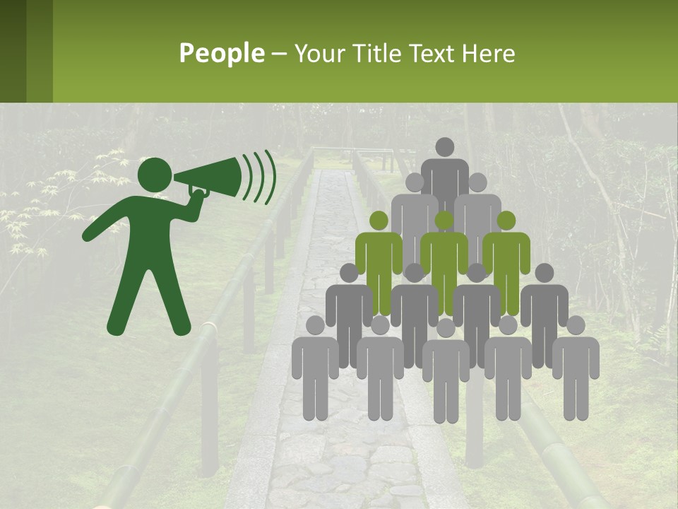 A Stone Path In The Middle Of A Forest PowerPoint Template