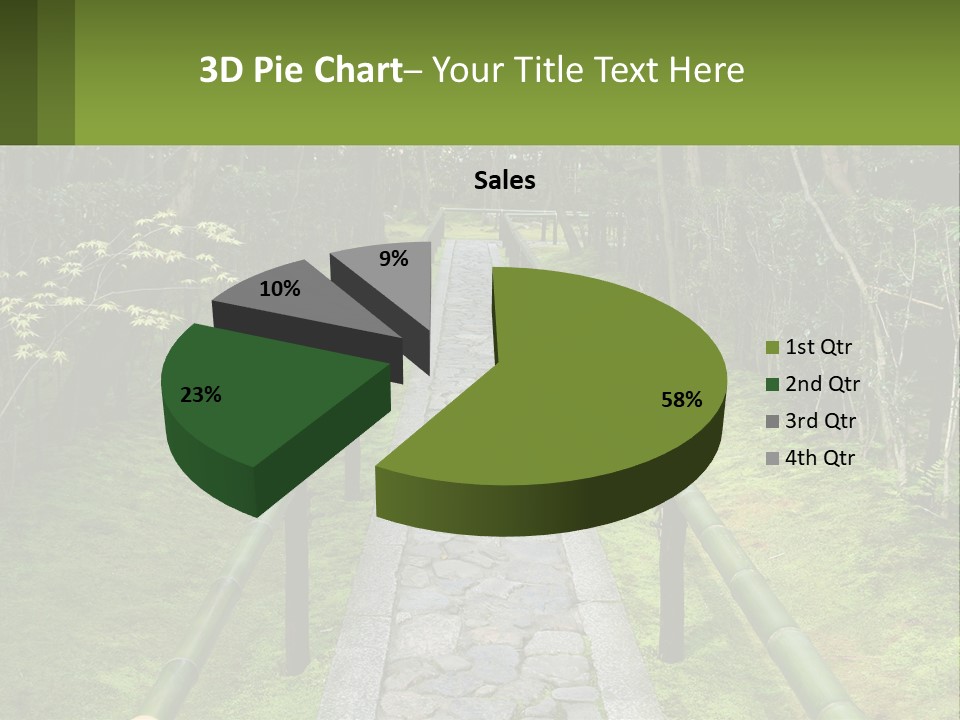 A Stone Path In The Middle Of A Forest PowerPoint Template