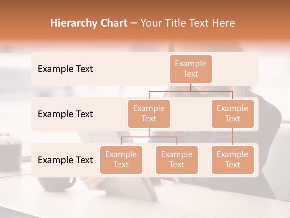 A Woman Sitting At A Table Talking On A Cell Phone PowerPoint Template