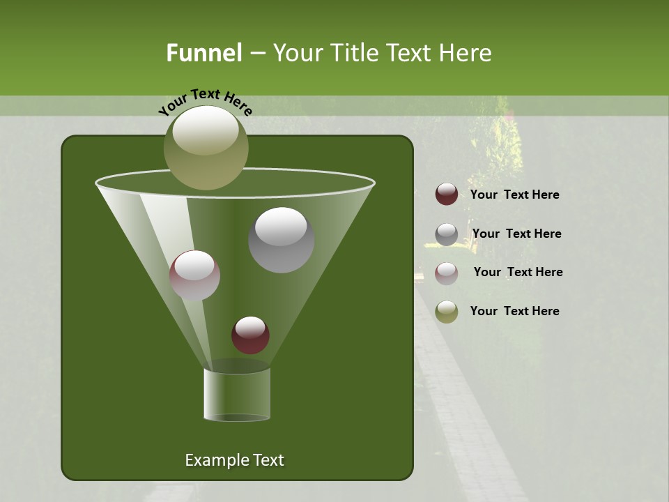 A Formal Garden With A Fountain In The Middle Of It PowerPoint Template