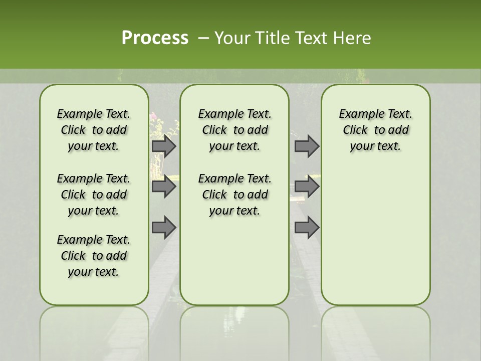 A Formal Garden With A Fountain In The Middle Of It PowerPoint Template