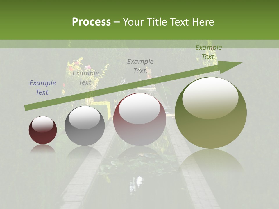 A Formal Garden With A Fountain In The Middle Of It PowerPoint Template
