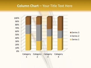 A Lightning Bolt On A White And Gold Background PowerPoint Template