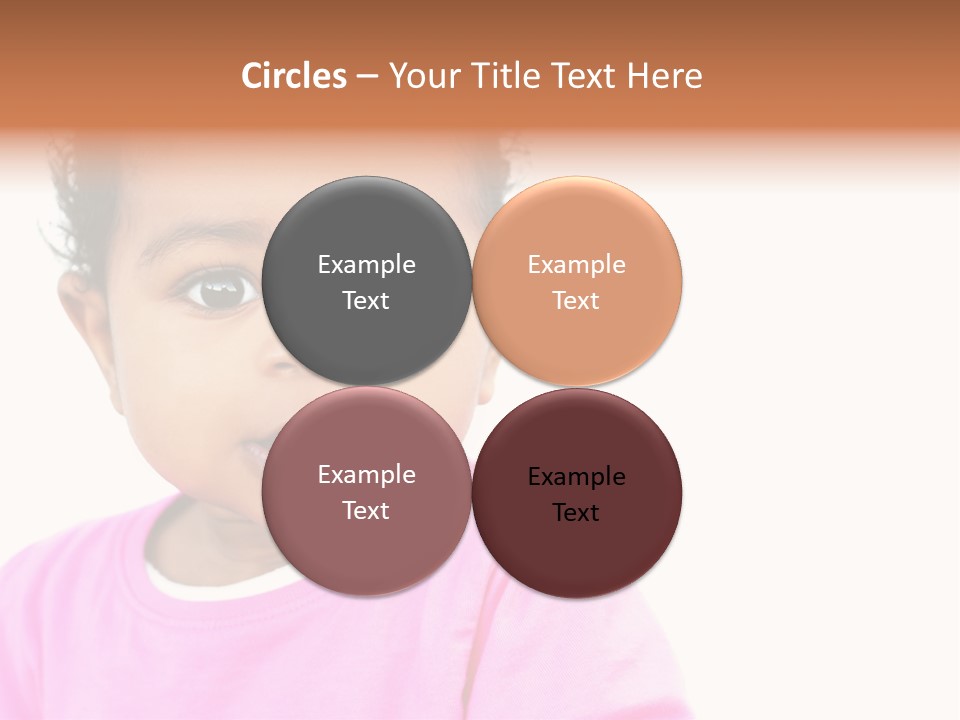 A Baby Girl In A Pink Shirt Is Looking At The Camera PowerPoint Template