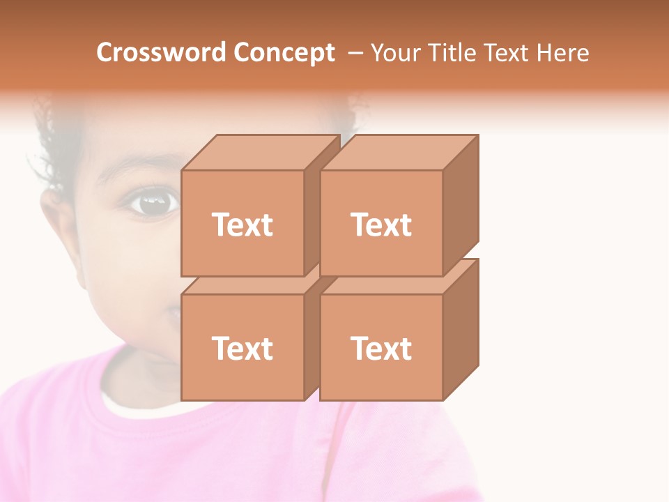 A Baby Girl In A Pink Shirt Is Looking At The Camera PowerPoint Template