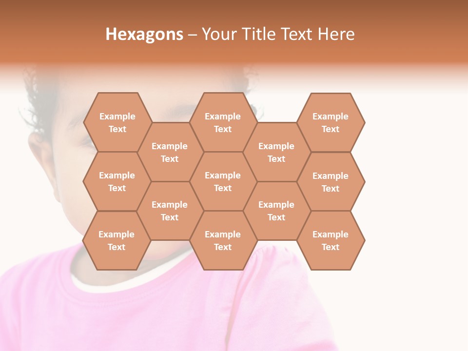 A Baby Girl In A Pink Shirt Is Looking At The Camera PowerPoint Template
