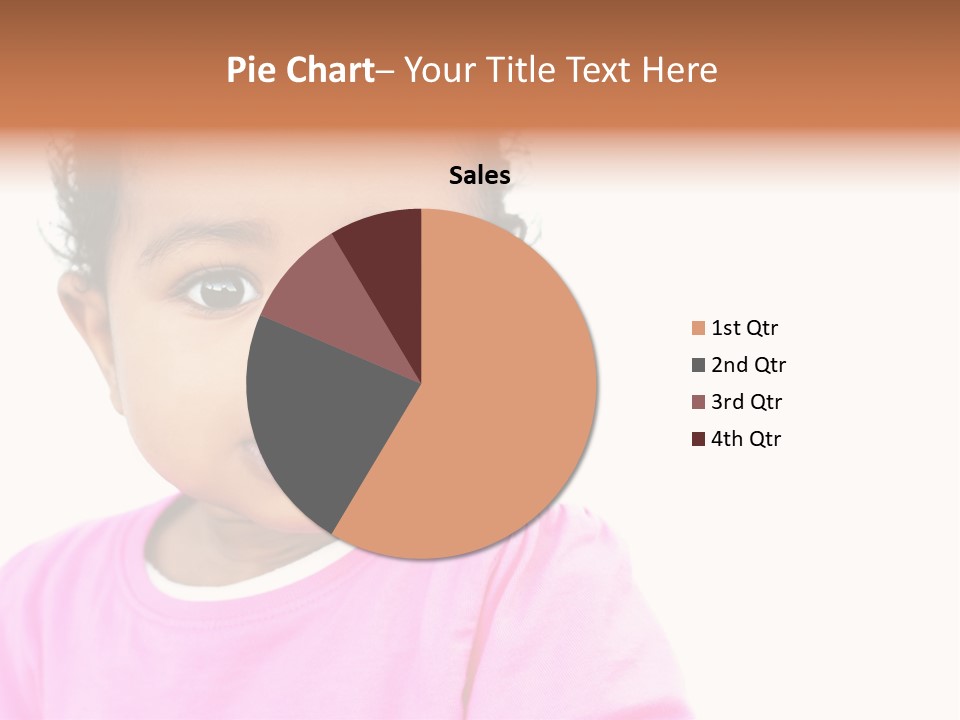 A Baby Girl In A Pink Shirt Is Looking At The Camera PowerPoint Template