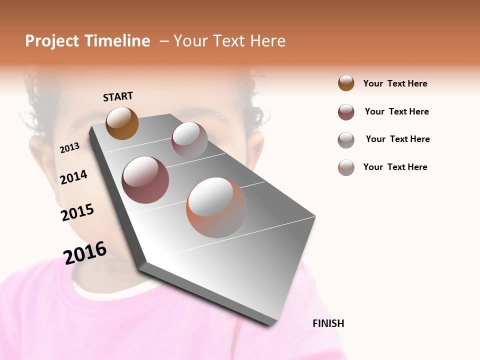 A Baby Girl In A Pink Shirt Is Looking At The Camera PowerPoint Template