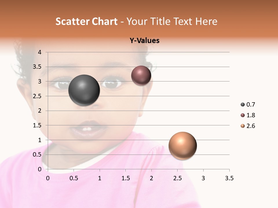 A Baby Girl In A Pink Shirt Is Looking At The Camera PowerPoint Template