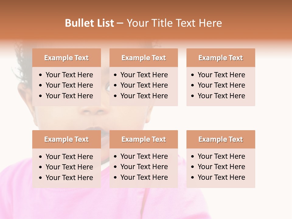 A Baby Girl In A Pink Shirt Is Looking At The Camera PowerPoint Template