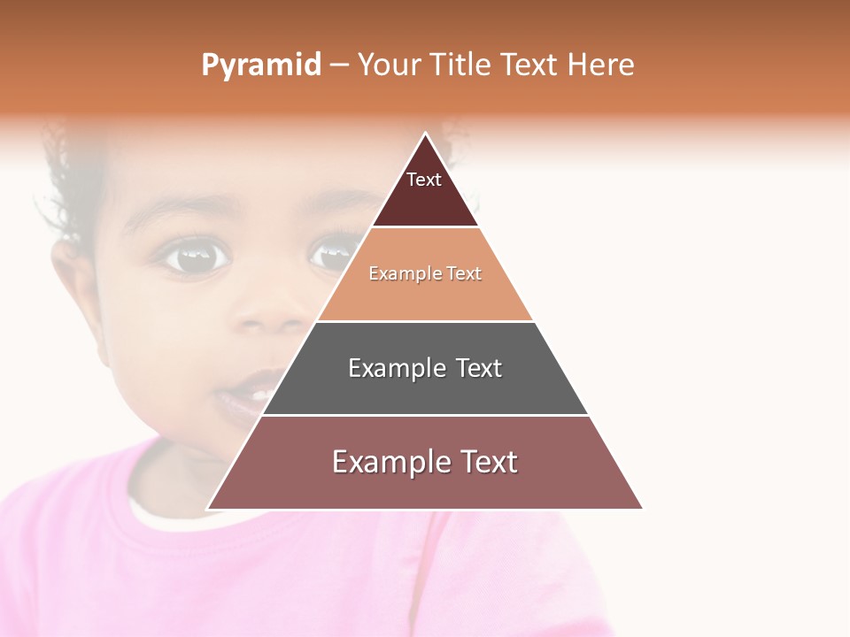 A Baby Girl In A Pink Shirt Is Looking At The Camera PowerPoint Template