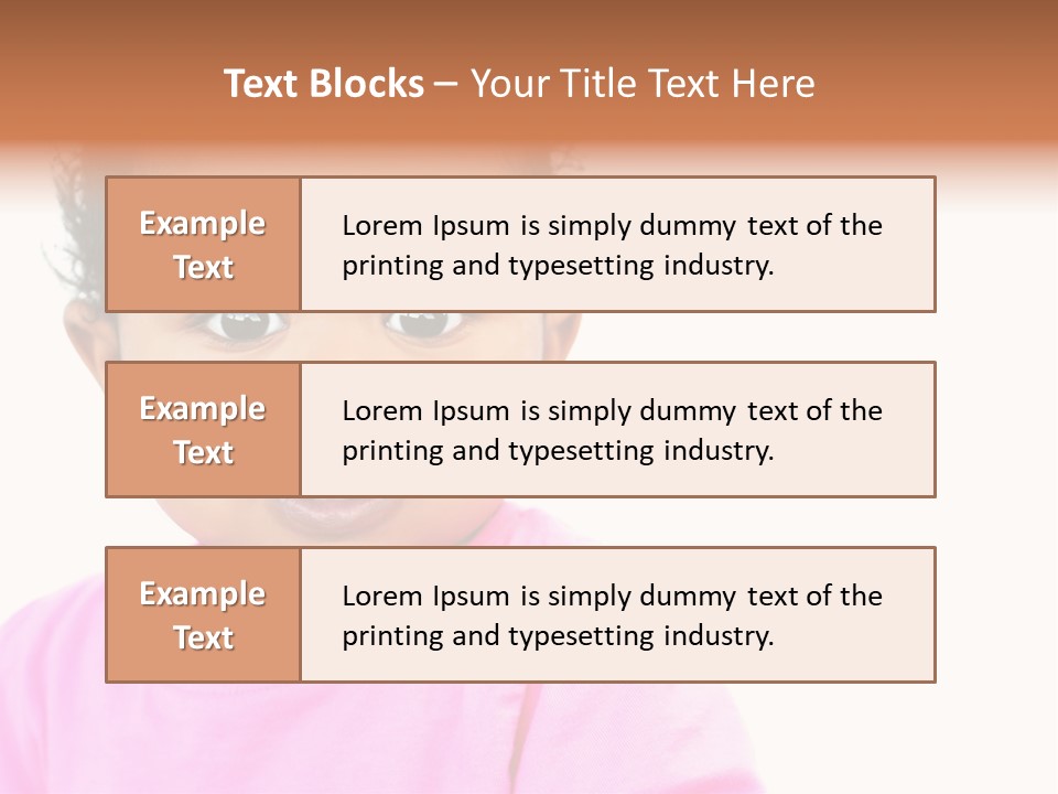 A Baby Girl In A Pink Shirt Is Looking At The Camera PowerPoint Template