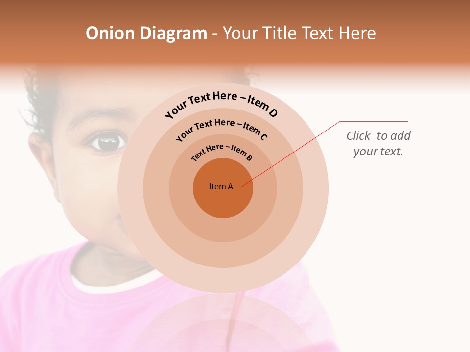 A Baby Girl In A Pink Shirt Is Looking At The Camera PowerPoint Template