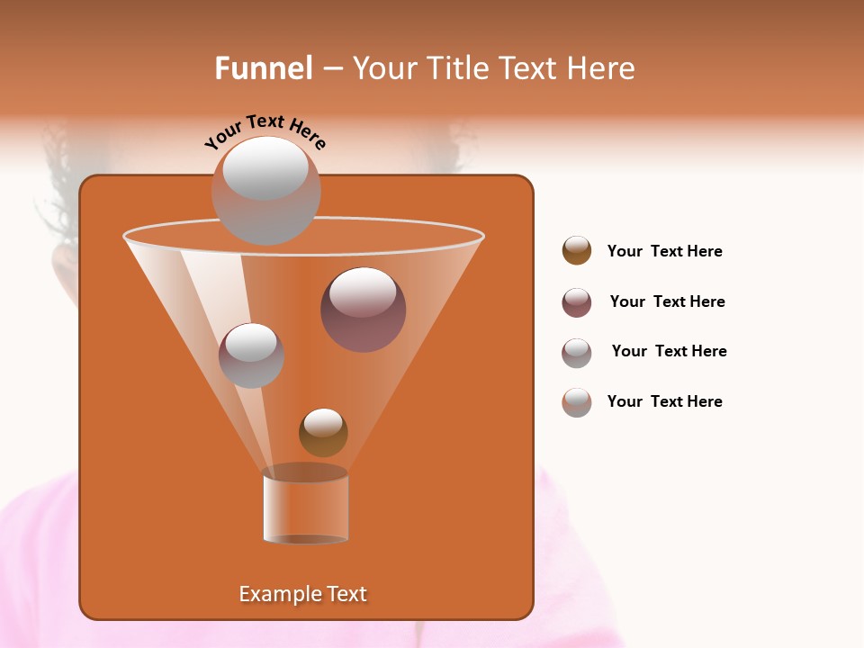 A Baby Girl In A Pink Shirt Is Looking At The Camera PowerPoint Template