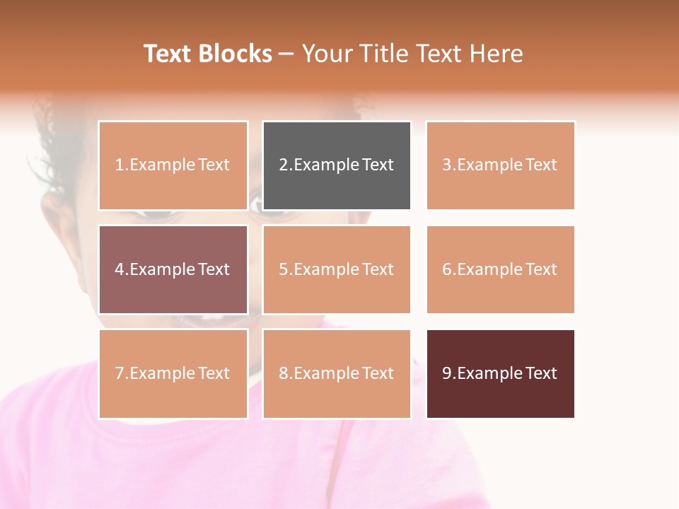 A Baby Girl In A Pink Shirt Is Looking At The Camera PowerPoint Template