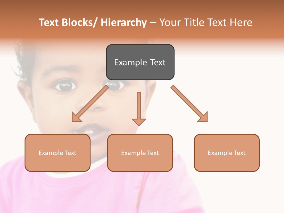 A Baby Girl In A Pink Shirt Is Looking At The Camera PowerPoint Template