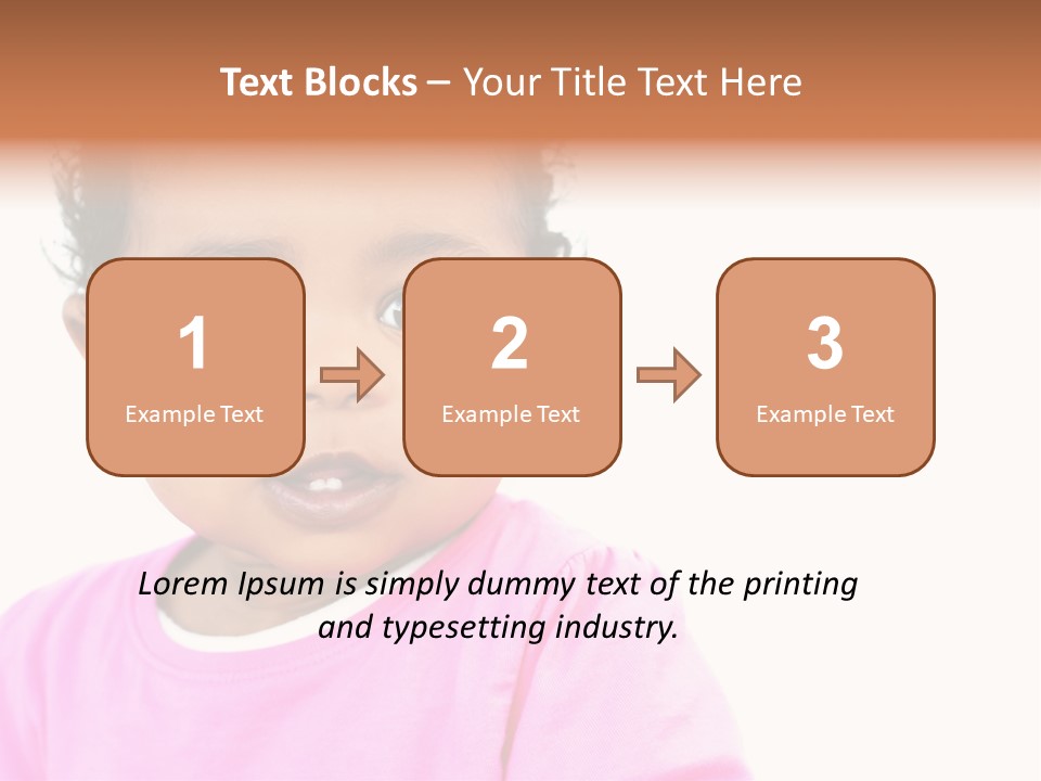 A Baby Girl In A Pink Shirt Is Looking At The Camera PowerPoint Template