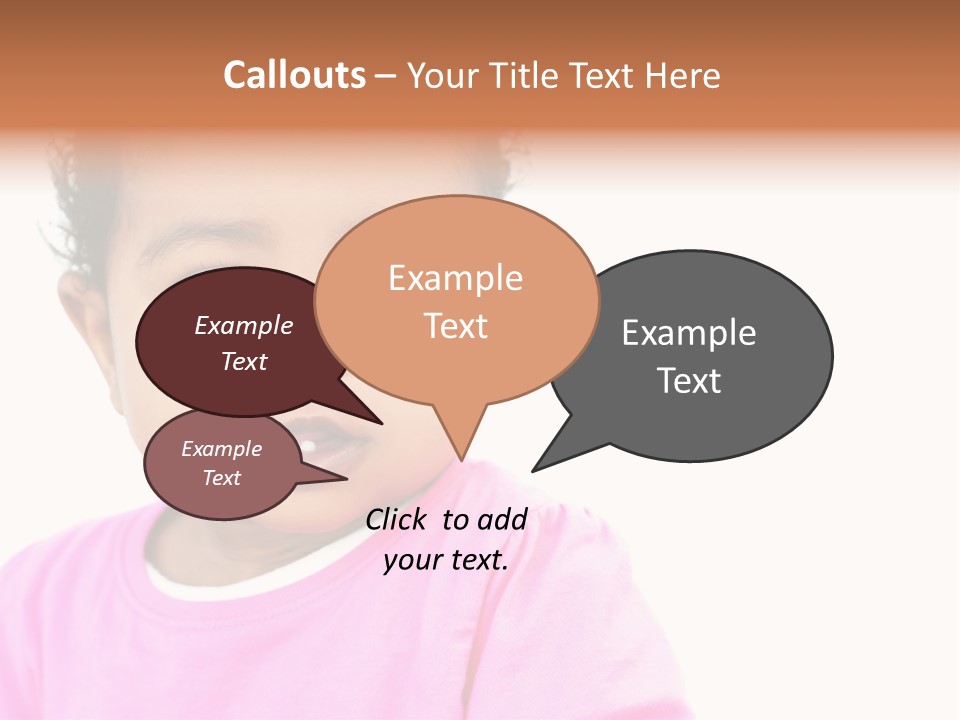 A Baby Girl In A Pink Shirt Is Looking At The Camera PowerPoint Template