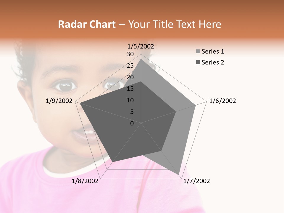 A Baby Girl In A Pink Shirt Is Looking At The Camera PowerPoint Template