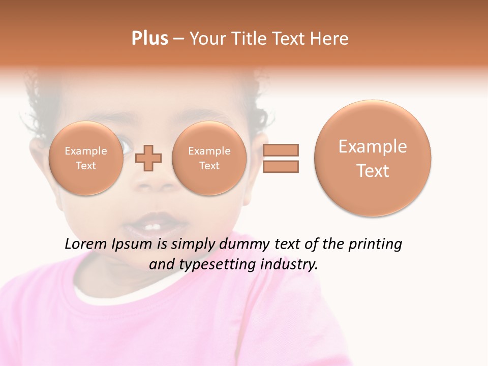A Baby Girl In A Pink Shirt Is Looking At The Camera PowerPoint Template