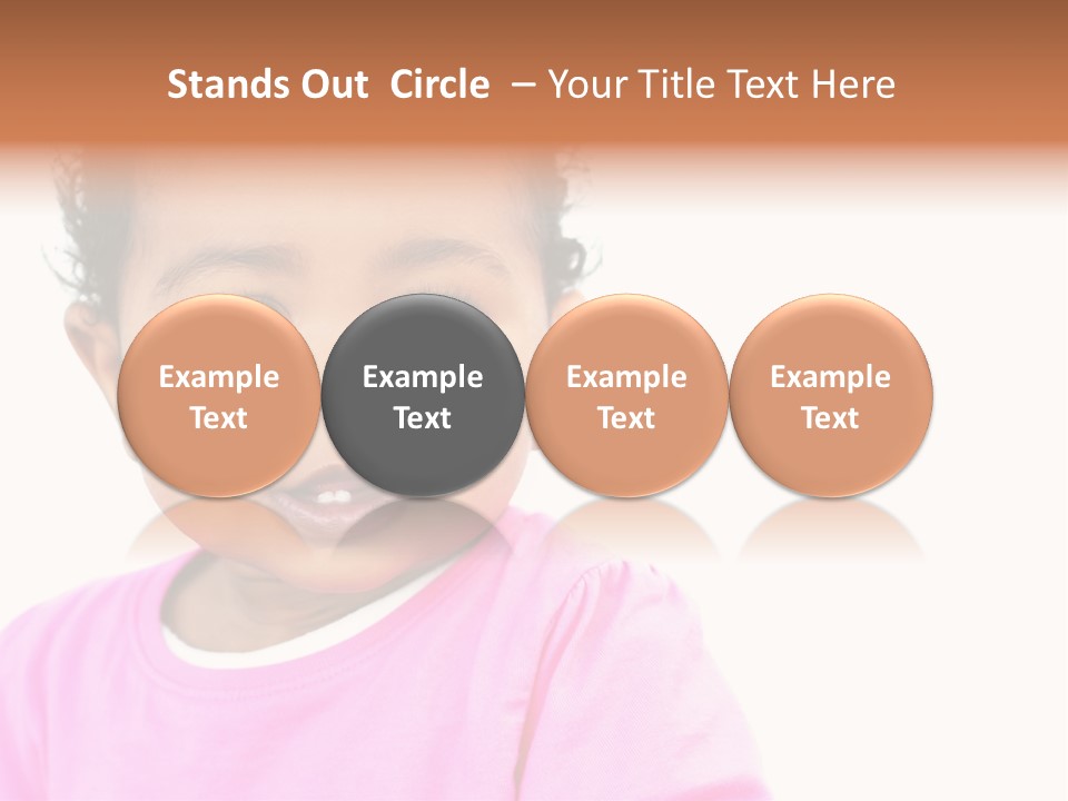 A Baby Girl In A Pink Shirt Is Looking At The Camera PowerPoint Template