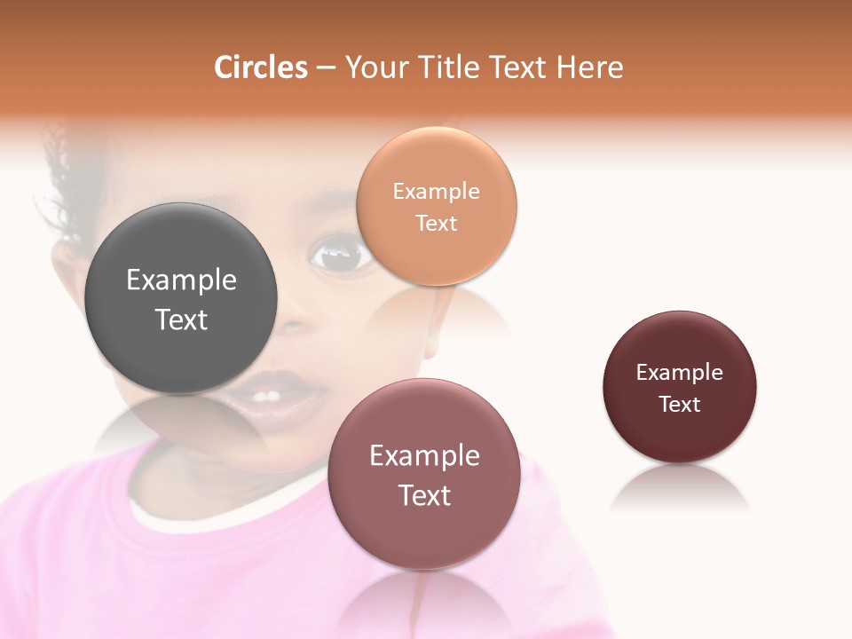A Baby Girl In A Pink Shirt Is Looking At The Camera PowerPoint Template