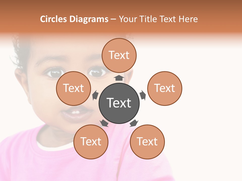 A Baby Girl In A Pink Shirt Is Looking At The Camera PowerPoint Template