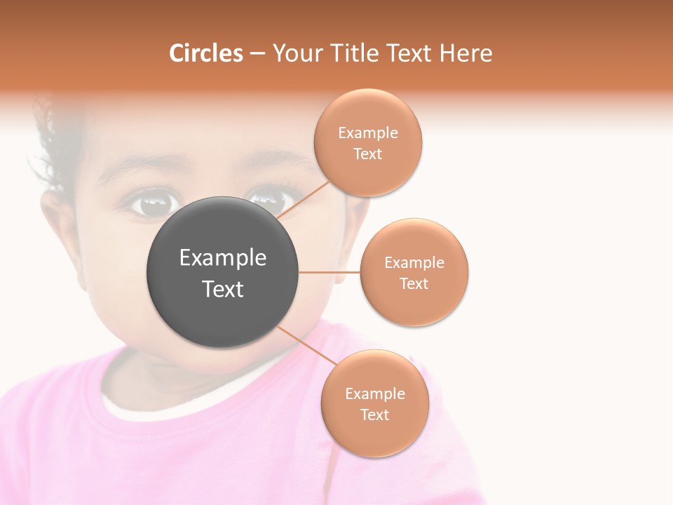 A Baby Girl In A Pink Shirt Is Looking At The Camera PowerPoint Template