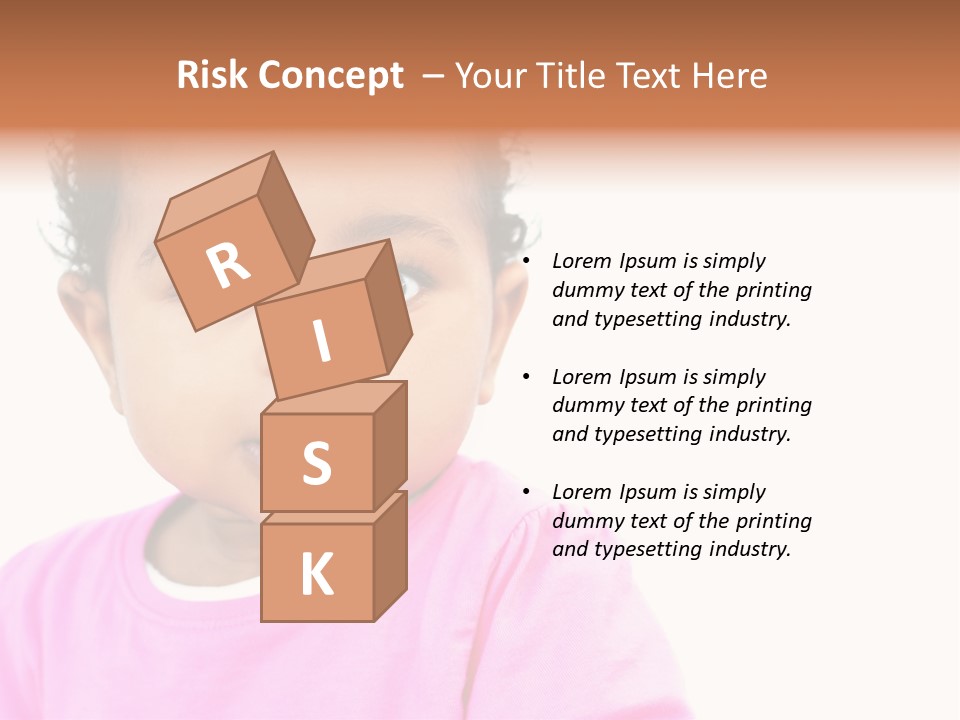 A Baby Girl In A Pink Shirt Is Looking At The Camera PowerPoint Template
