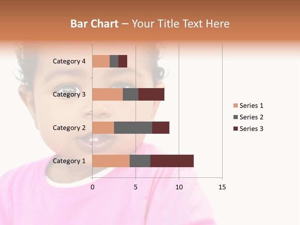A Baby Girl In A Pink Shirt Is Looking At The Camera PowerPoint Template