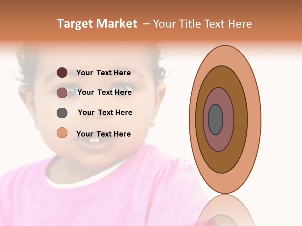 A Baby Girl In A Pink Shirt Is Looking At The Camera PowerPoint Template