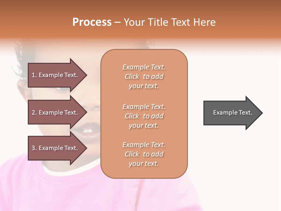 A Baby Girl In A Pink Shirt Is Looking At The Camera PowerPoint Template