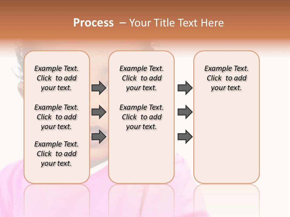A Baby Girl In A Pink Shirt Is Looking At The Camera PowerPoint Template