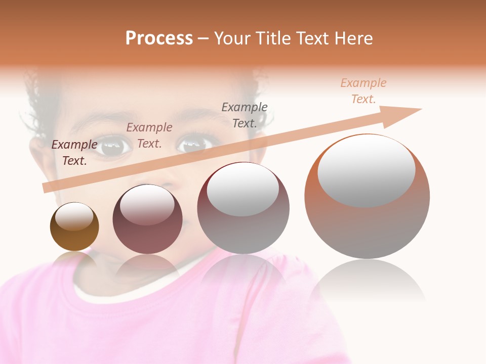A Baby Girl In A Pink Shirt Is Looking At The Camera PowerPoint Template
